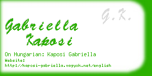 gabriella kaposi business card